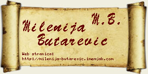 Milenija Butarević vizit kartica